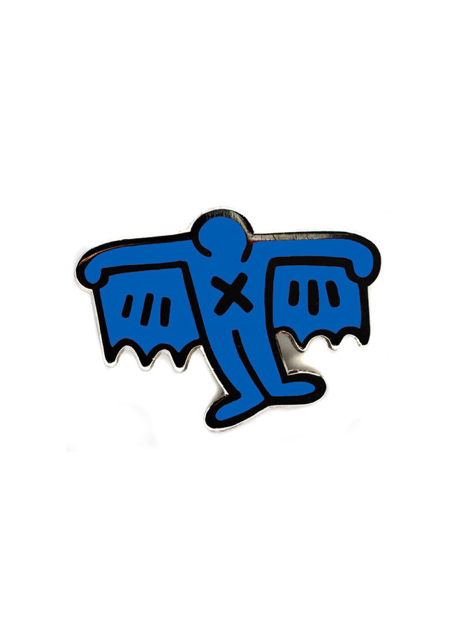 Keith Haring - Bat Demon Pin - Blue