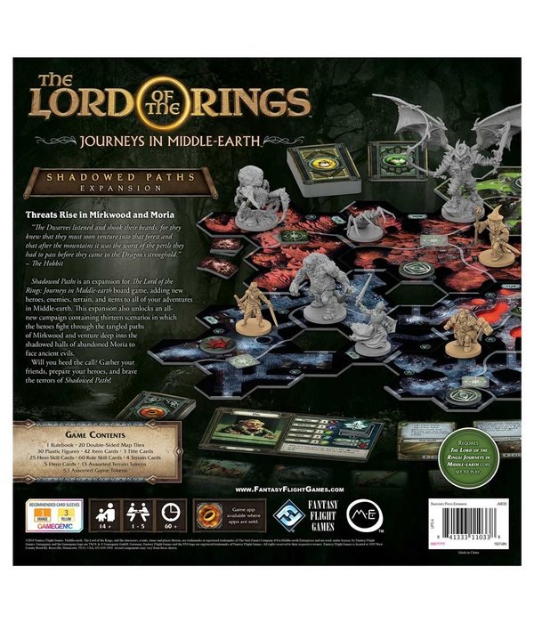 The Lord of the Rings Journeys in Middle Earth Shadowed Paths Expansion