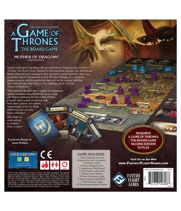 A Game of Thrones Board Game 2nd Edition Mother of Dragons Expansion