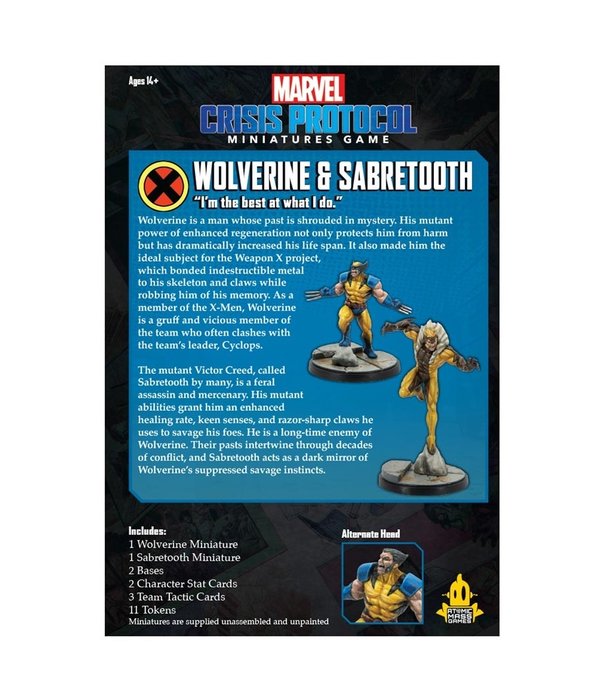 Marvel Crisis Protocol Wolverine and Sabretooth