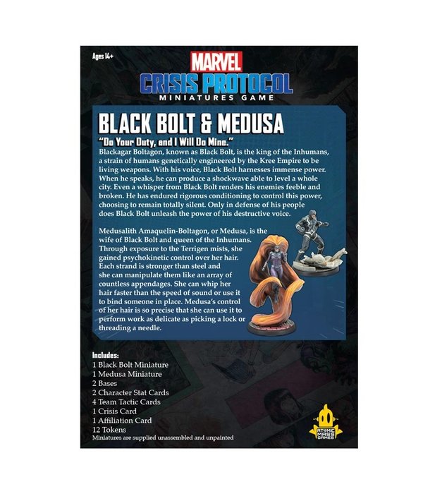 Marvel Crisis Protocol Black Bolt and Medusa Pack