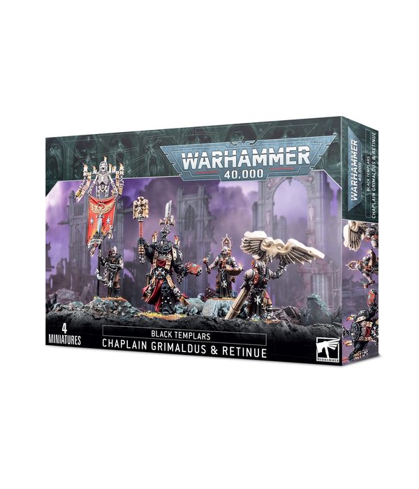 Space MARINES Black Templars Chaplain Grimaldus and Retinue