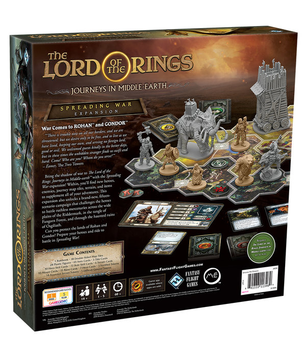 LORD OF THE RINGS JOURNEYS IN MIDDLE-EARTH SPREADING WAR