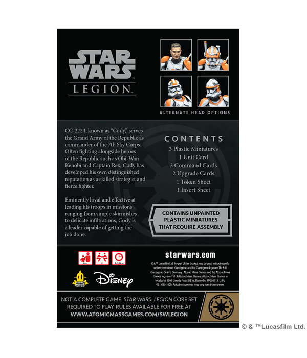 STAR WARS: LEGION - CLONE COMMANDER CODY COMMANDER EXPANSION