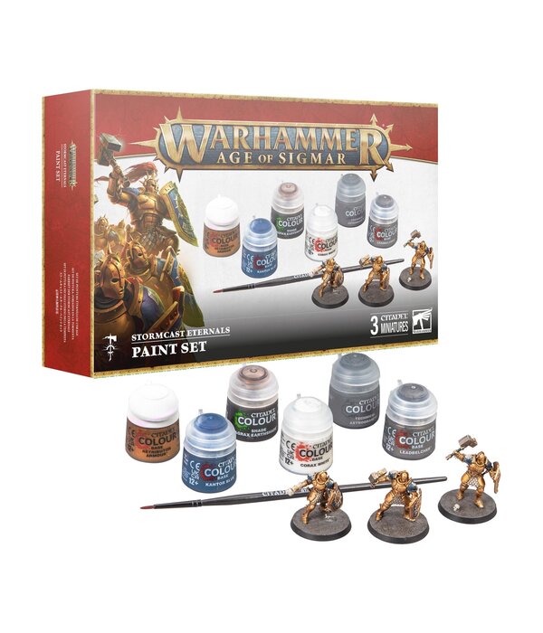 AGE OF SIGMAR STORMCAST ETERNALS AND PAINT SET