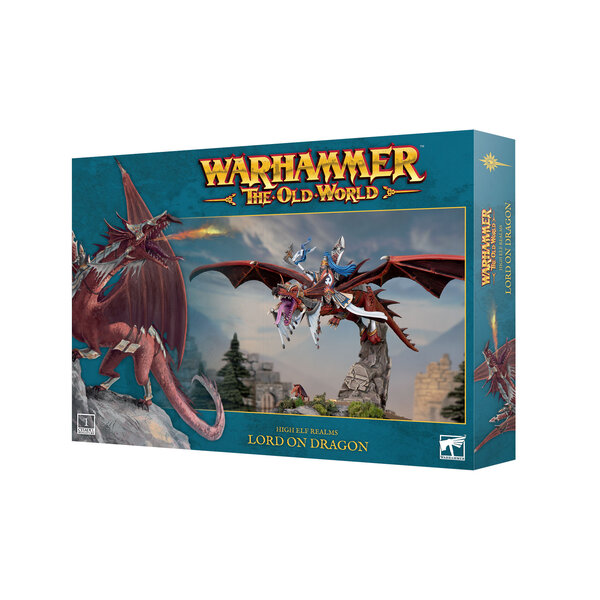 THE OLD WORLD HIGH ELF REALMS LORD ON DRAGON