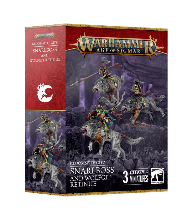 GLOOMSPITE GITZ SNARLBOSS AND WOLFGIT RETINUE