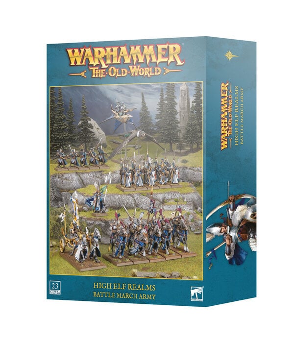 OLD WORLD HIGH ELF REALMS BATTLE MARCH ARMY
