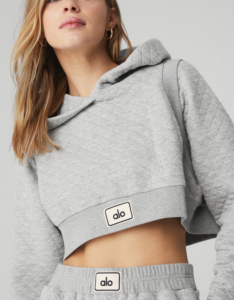 Alo Alo Quilted Cropped Arena Hoodie