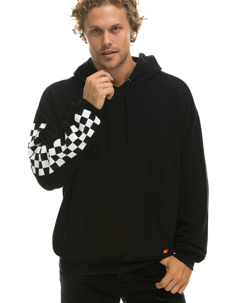 Aviator Nation Aviator Nation Check Sleeve Pullover Hoodie Relaxed