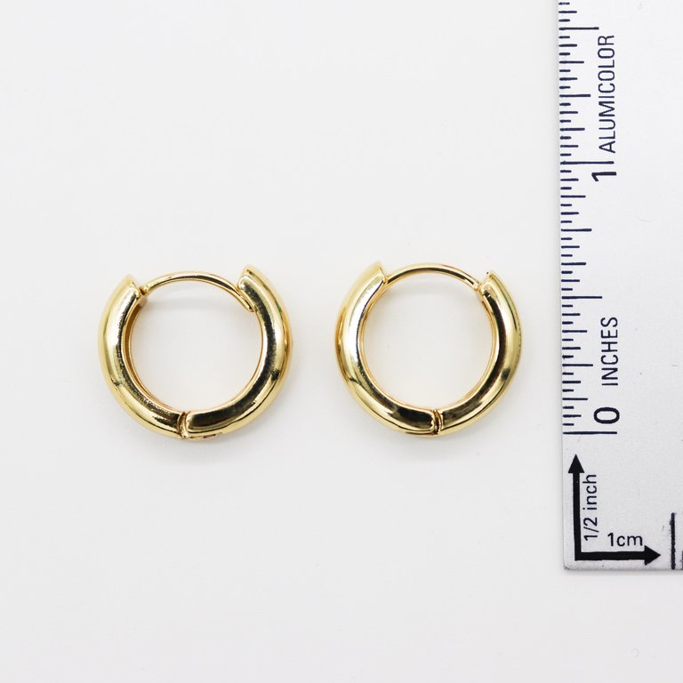 & Everlasting Classic Huggie Gold Earrings