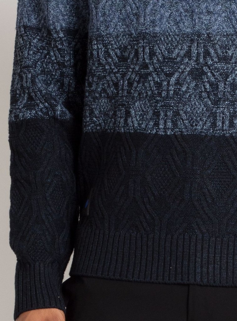 Benisti Cable Knit Crew Neck Sweater