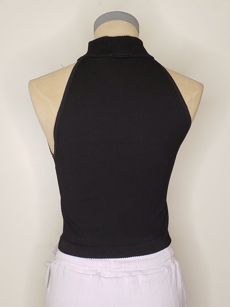 RD Style Ribbed Seamless Mock Neck Crop Tank