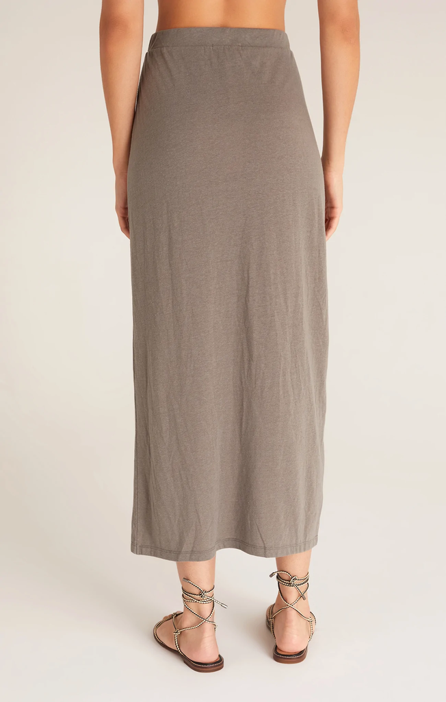 Z Supply Pull On Knot Front Midi Skirt
