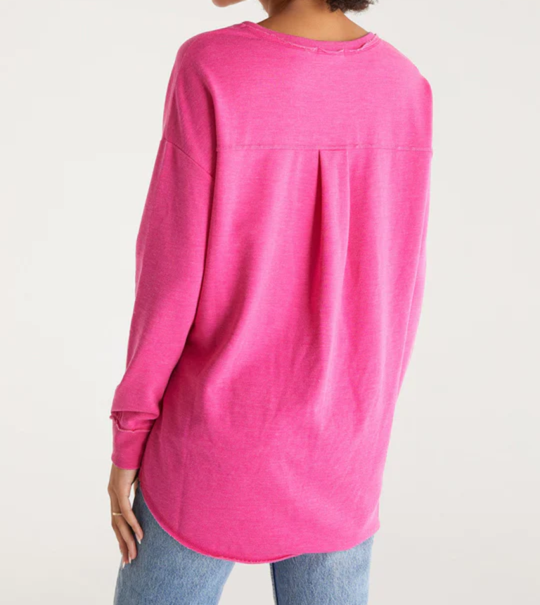 Z Supply V-Neck Weekender Long Sleeve Sweatshirt