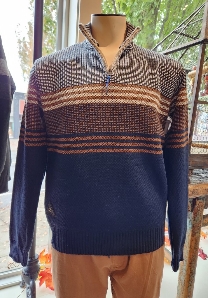 Point Zero Quarter Zip Lined Sweater