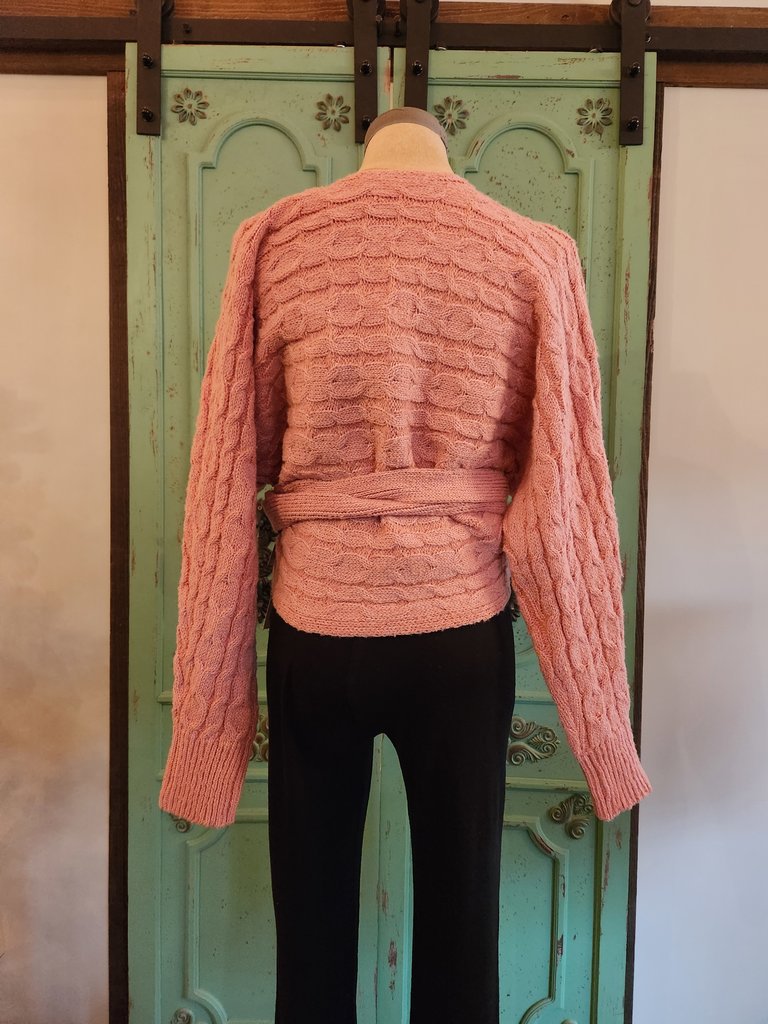 Deluc Oversize Cable Knit Wrap Cardigan