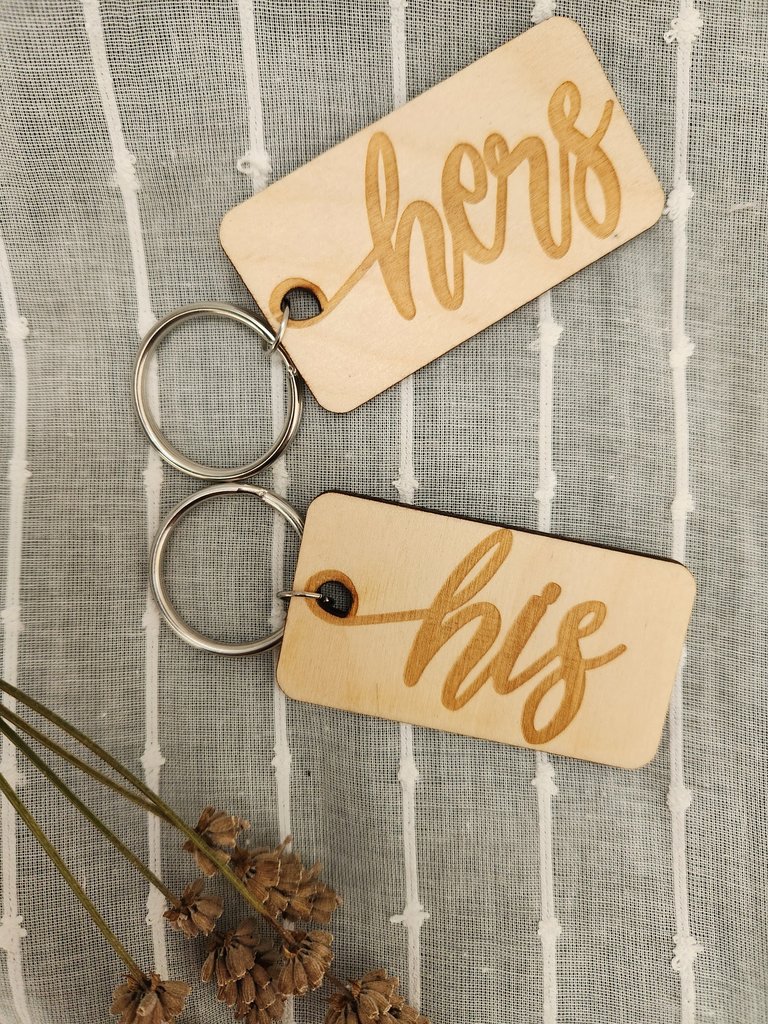 Engraved Wood Keychain