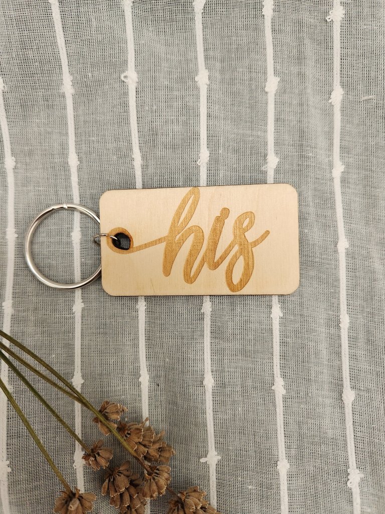 Engraved Wood Keychain