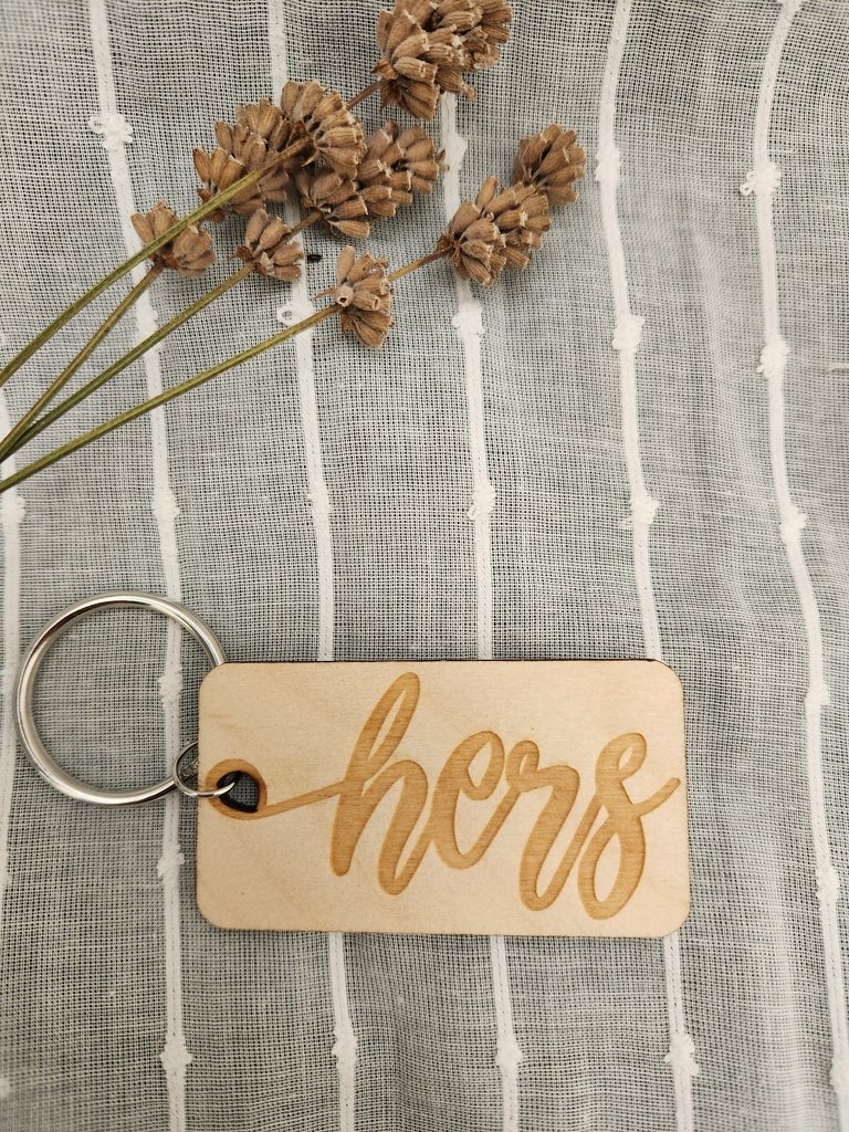 Engraved Wood Keychain