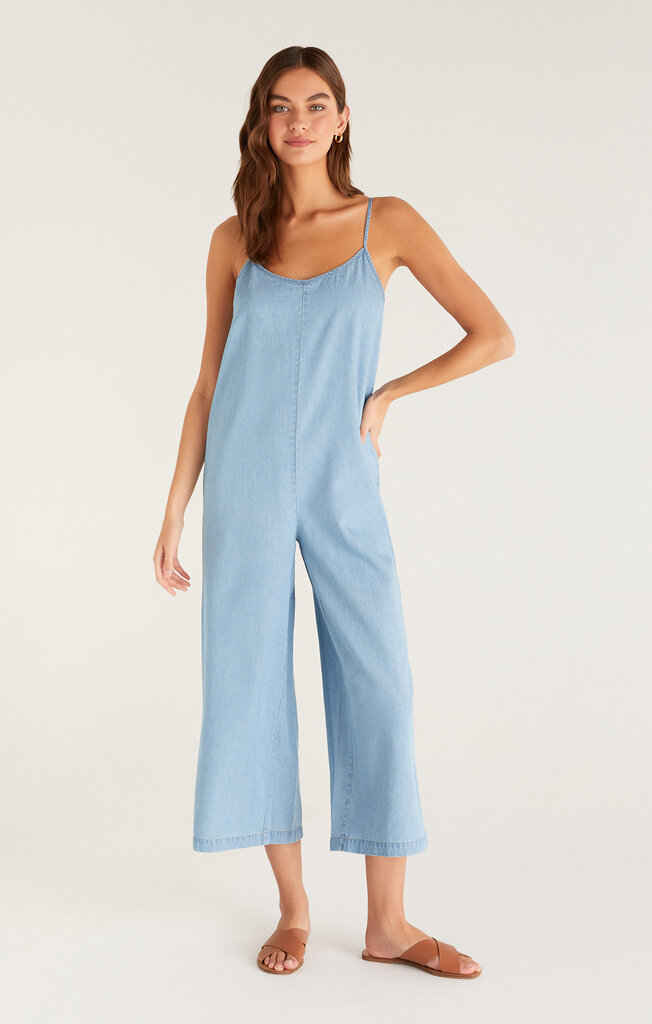 Z Supply Wide Leg Chambray Jumpsuit