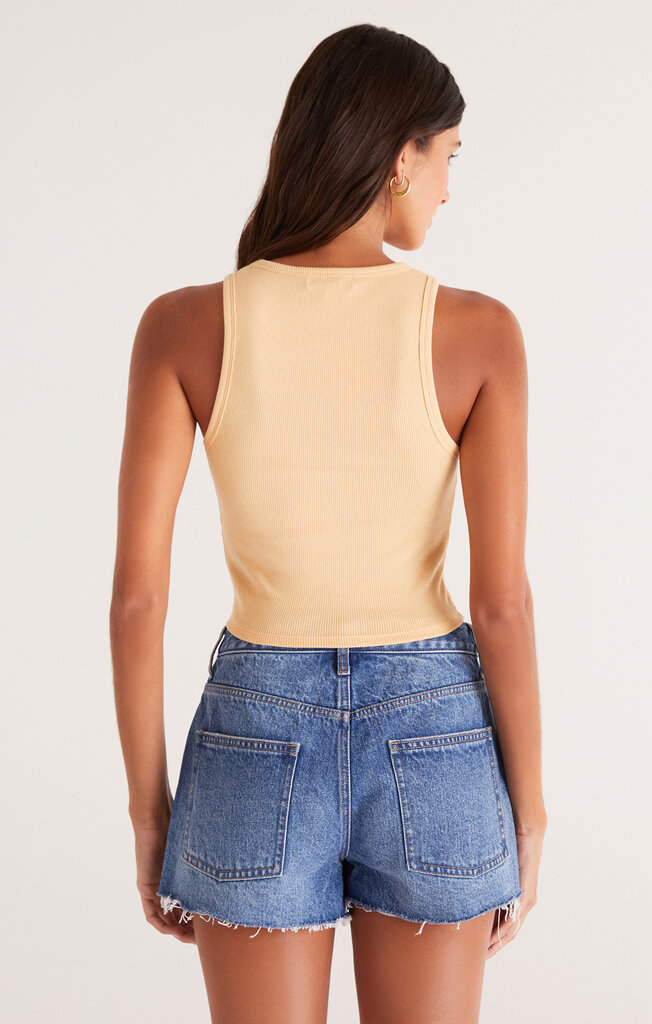 Z Supply Cropped High Neck Ribbed Tank