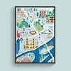 Affiche - Carte de Montréal