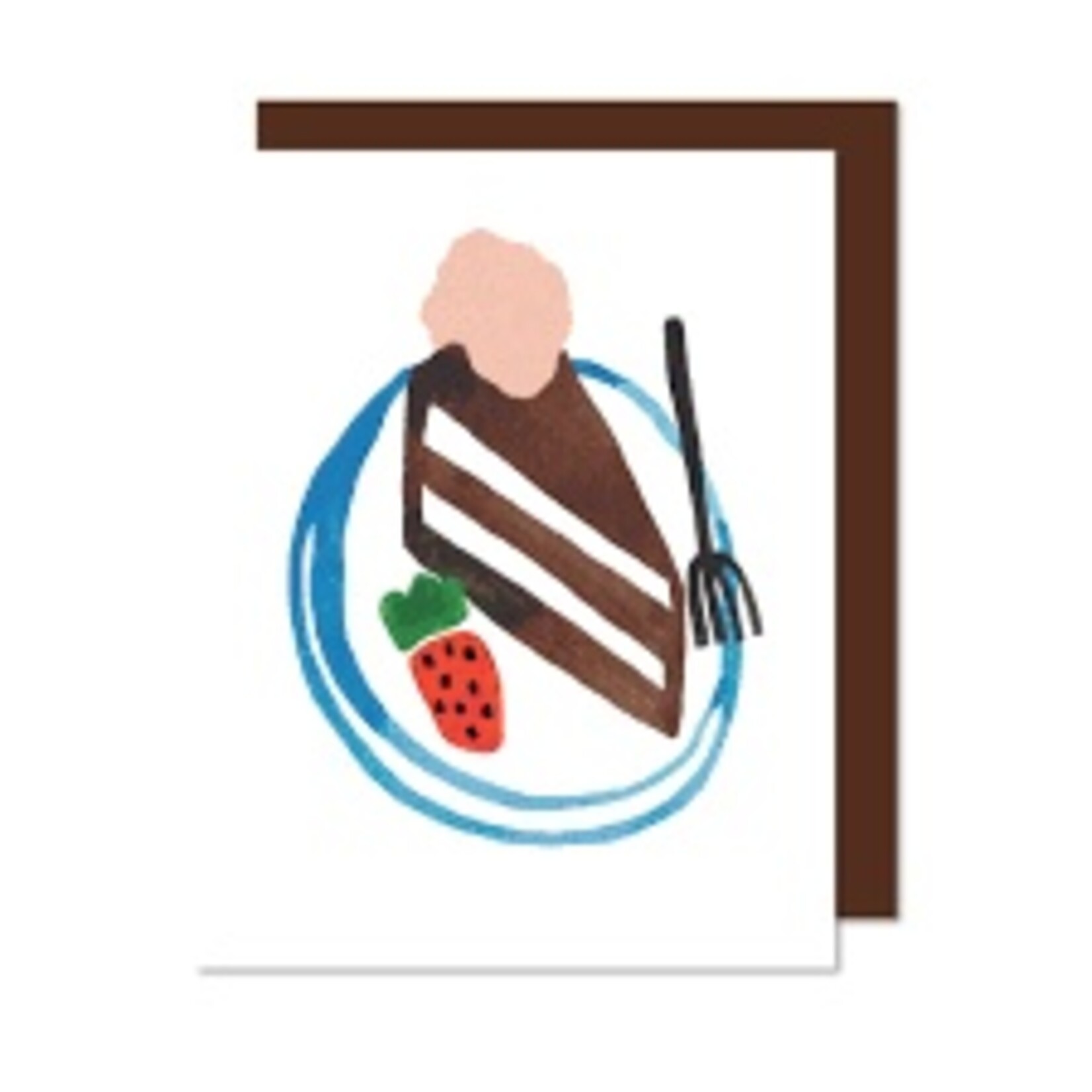 Carte de souhaits - Gâteau au chocolat