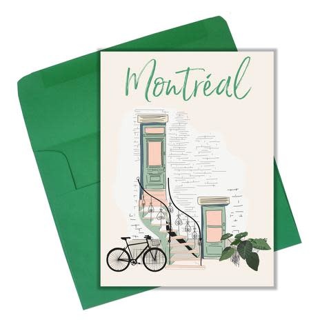 Greeting Card - Montreal Stairs