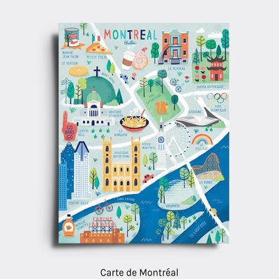 Card - Map of Montreal