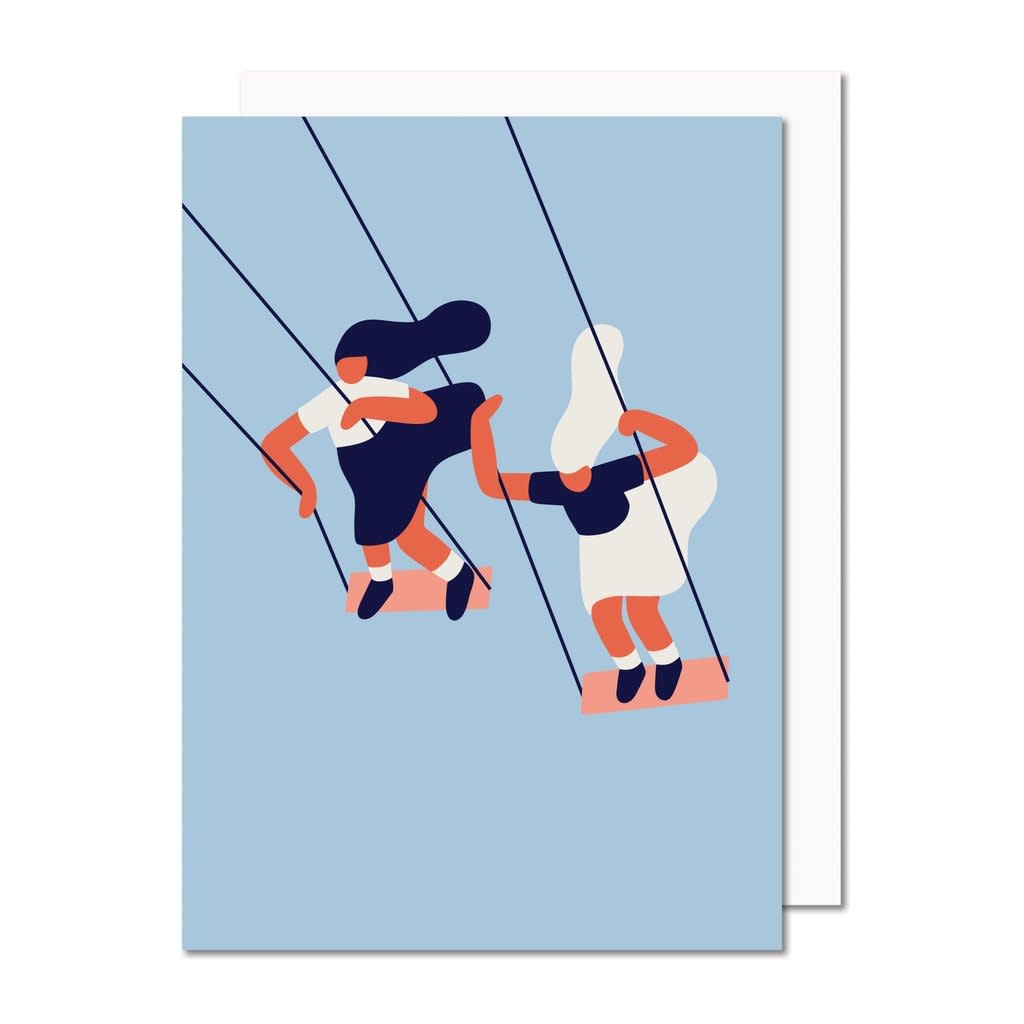 Paperole Greeting Card - Swing