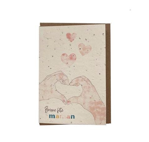 Lili Graffiti Greeting Card - Maman (seeded paper)