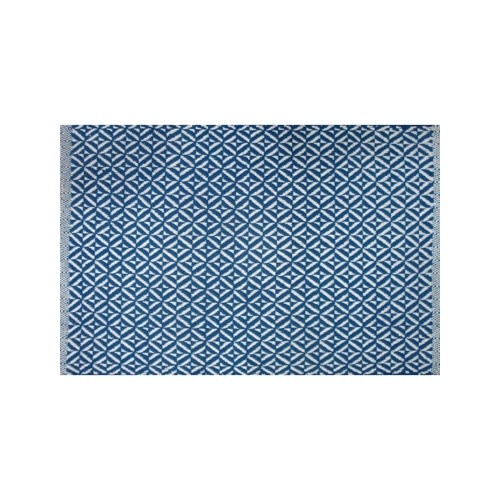 Avocado Decor Blue Bev cotton rug (2'x3 '; 60x91cm)