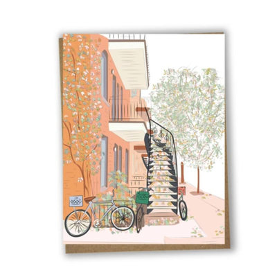 Lili Graffiti Card - Autumnal bicycle