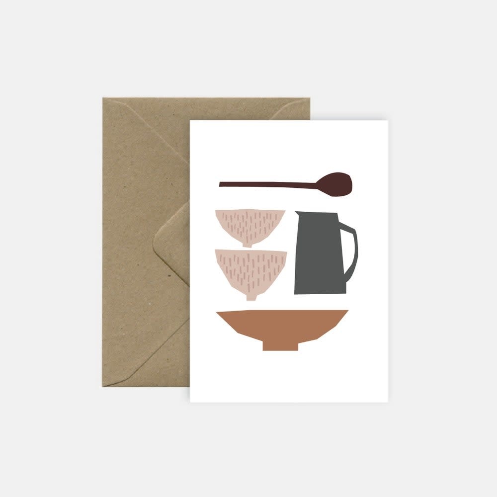 Michoucas Greeting Card - Ceramics
