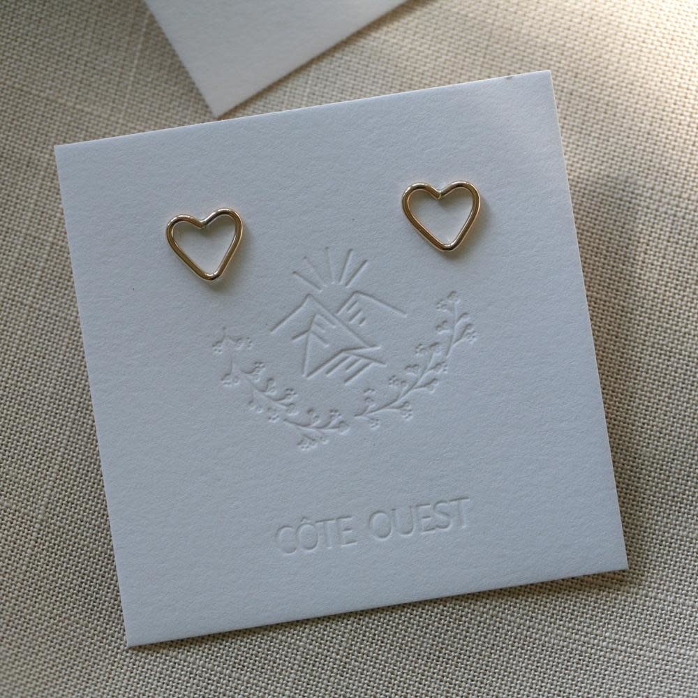 Côte Ouest  14k Gold Heart Earrings - Cote Ouest