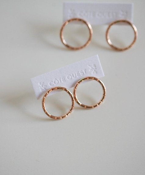 Côte Ouest Circle earrings - Gold 14k