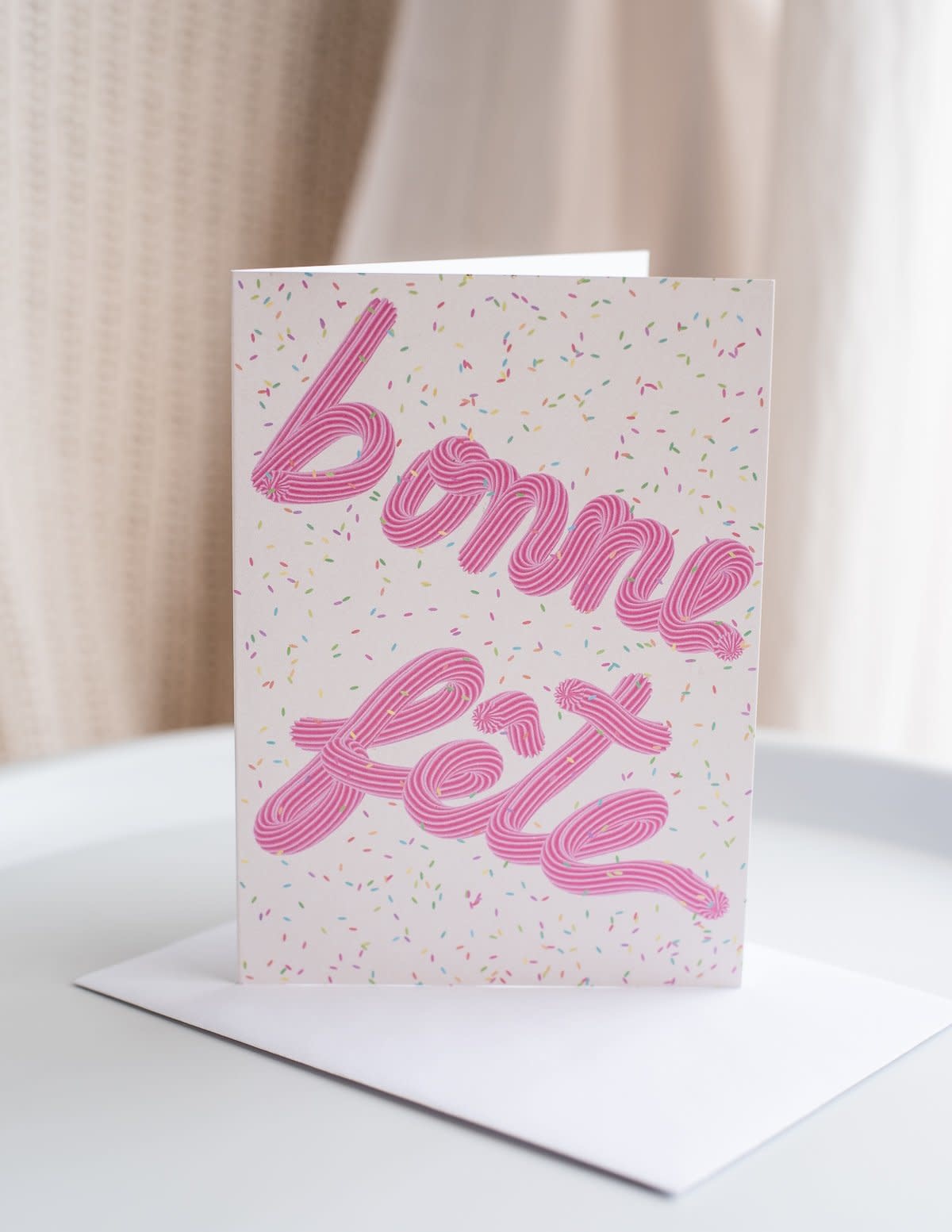 Greeting Card - Bonne fête (French)