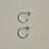 Silver split hoops earrings - Côte Ouest