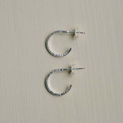 Silver hoops earrings