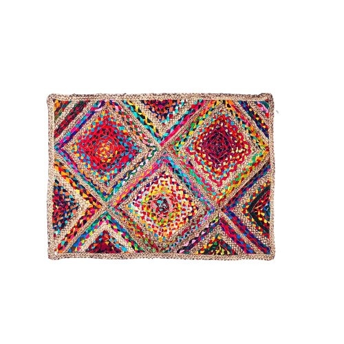 Gajmoti 24x36 Rectangular rug - Multicolor jute