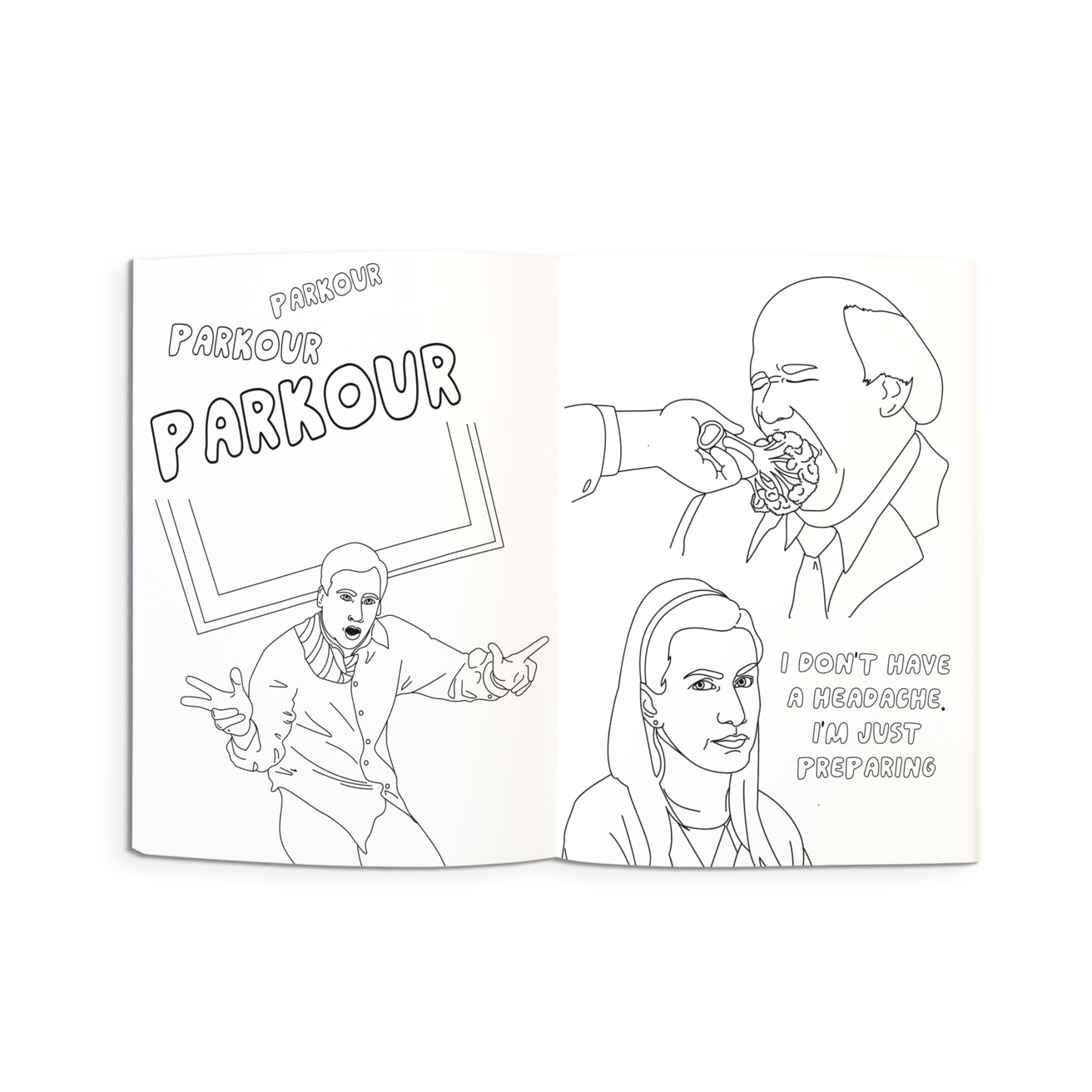 Party Mountain Paper Coloring Book - The Office