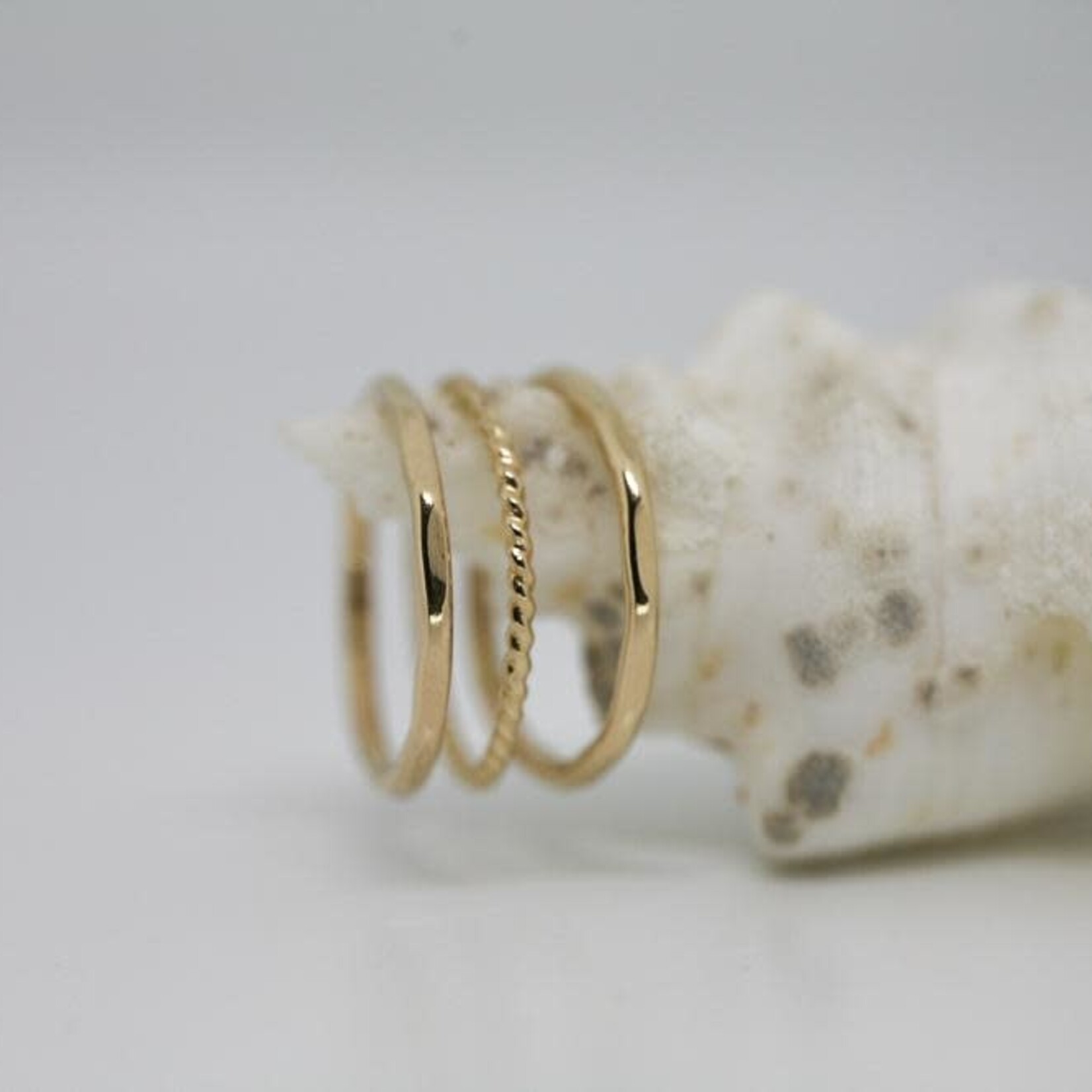 Gold Hammered Ring