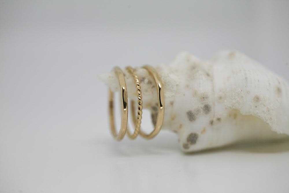 Côte Ouest Gold Hammered Ring