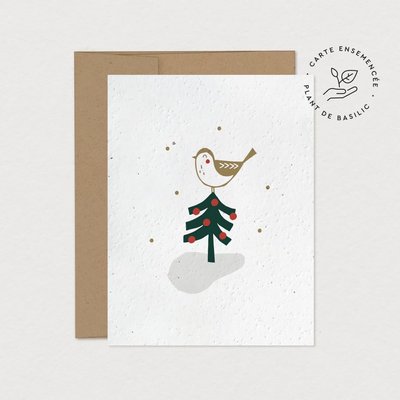 Card - Festiv Bird (seeded)