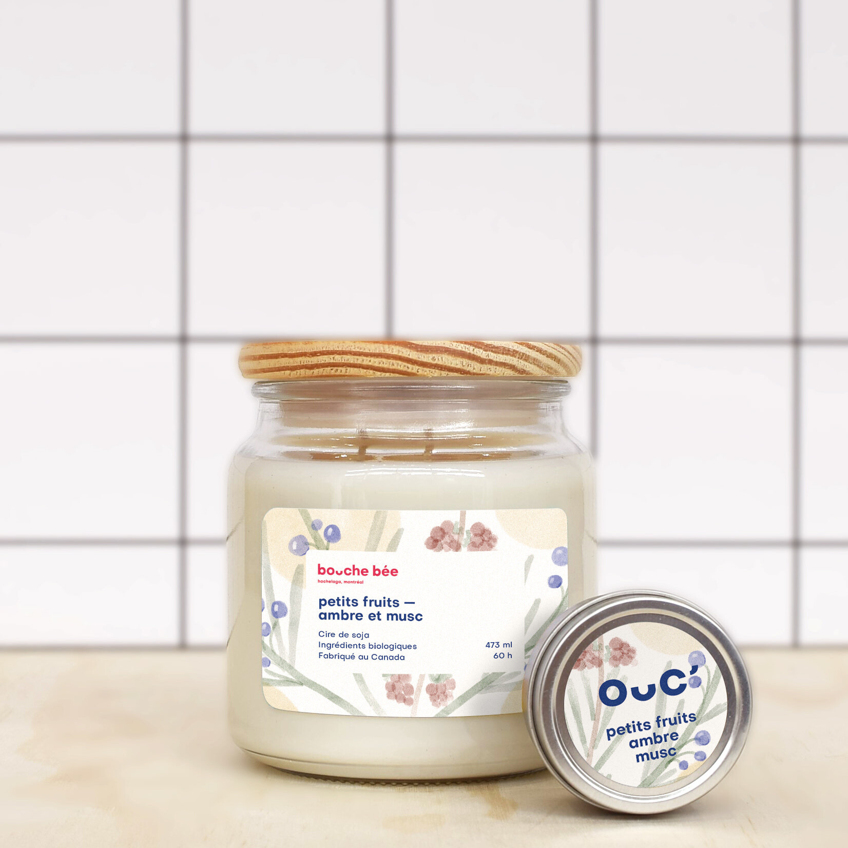 Bougie Petits fruits - Ambre - Musc