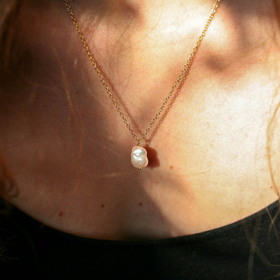 Côte Ouest Pearl necklace - Gold filled