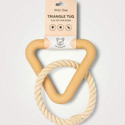 Wild One Triangle Tug Dog Toy - Natural