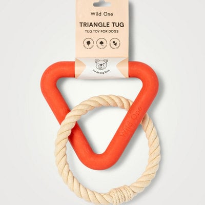 Wild One Triangle Tug Dog Toy - Strawberry