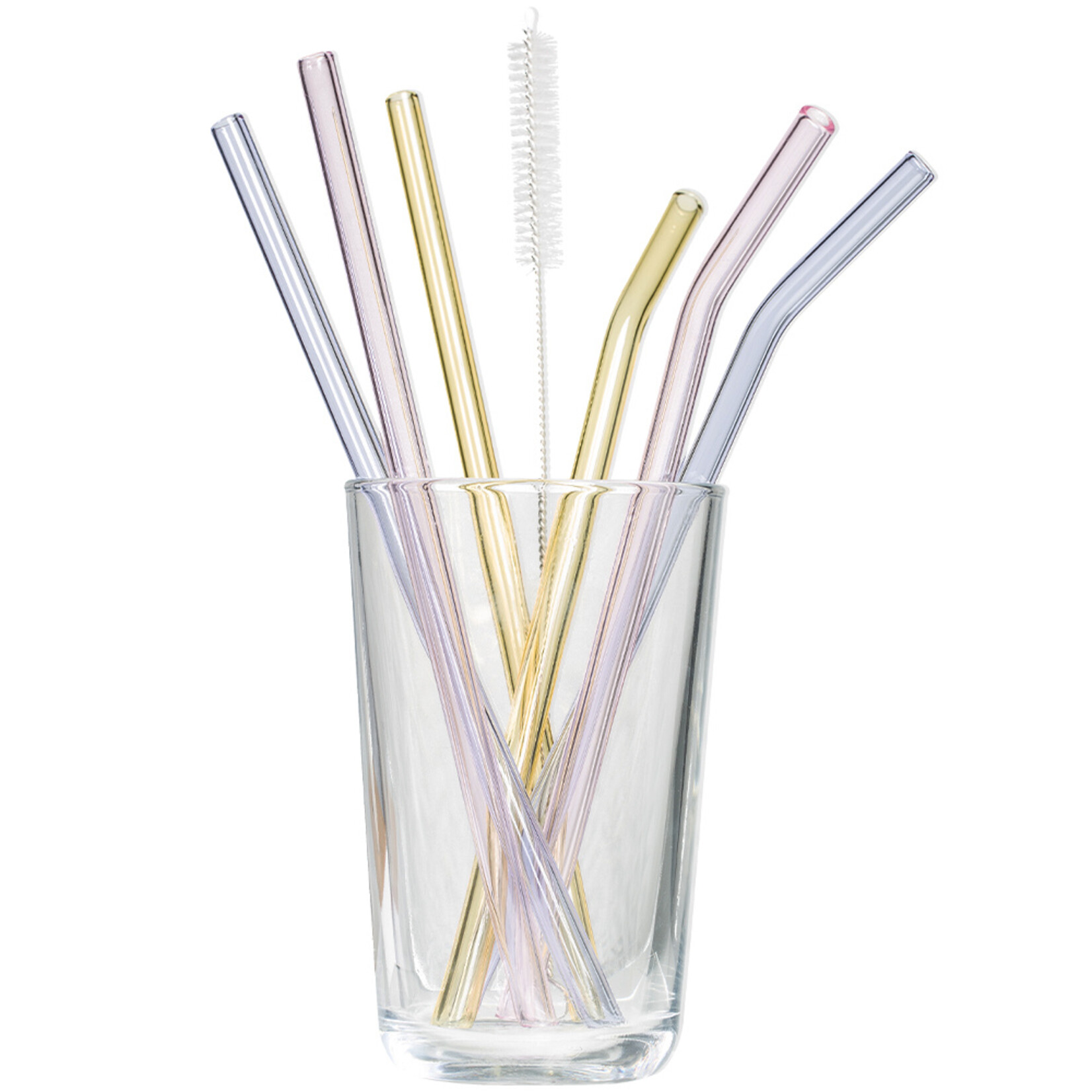 Set de 6 pailles - Pastel
